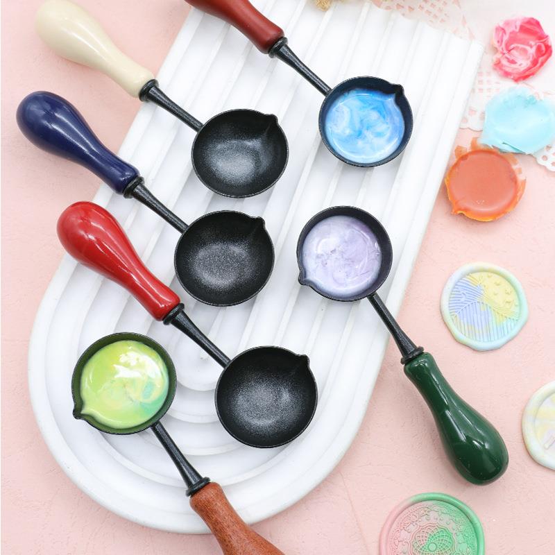 Batik Wax Kit - ワックススタンプ シーリングワックス セロスプーン ヴィンテージ 簡単洗浄 ノンスティックスプーン