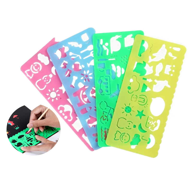 Art Craft For Toddlers - 子供描画おもちゃ DIY 絵画テンプレート定規アートクラフトクリエイティブ子供子供教育玩具女の子男の子ギフト TMZ