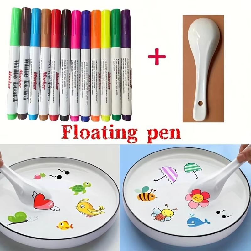 Illustration Marker Set - 1/3/5セット 水彩画フローティングペン 子供用お絵かきおもちゃ サスペンション水彩インクペン マーカー モンテッソーリ早期教育玩具