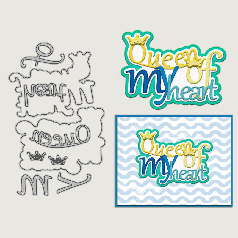 Queen Art Craft - 私の心の女王炭素鋼切削ダイスエンボス加工金型 DIY スクラップブックジャーナル紙カード手装飾クラフトアートサプライツール