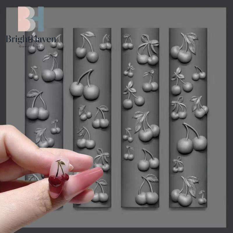 Art Craft Rose - 3D ローズフラワーバタフライシリコーンモールドネイルアートデコレーション DIY チェリーデザインネイルテンプレートジュエリー工芸品マニキュアデザインツール