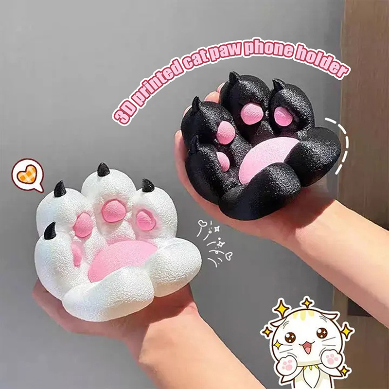 Art Craft Materials - 1pc クリエイティブ猫の爪の装飾かわいい漫画デスクトップ小さな装飾品携帯電話ホルダー 3D 印刷工芸品