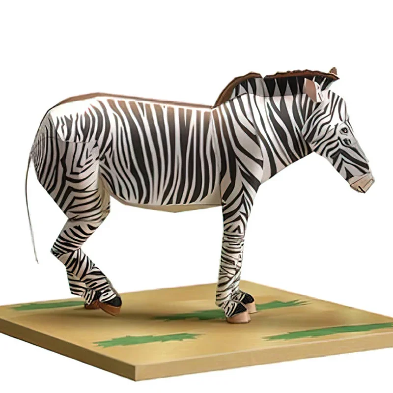 Art Craft Zebra - ゼブラ折り紙アートミニ 3D 折り紙モデルペーパークラフト動物フィギュア DIY キッズ大人手作りクラフトおもちゃ QD-293