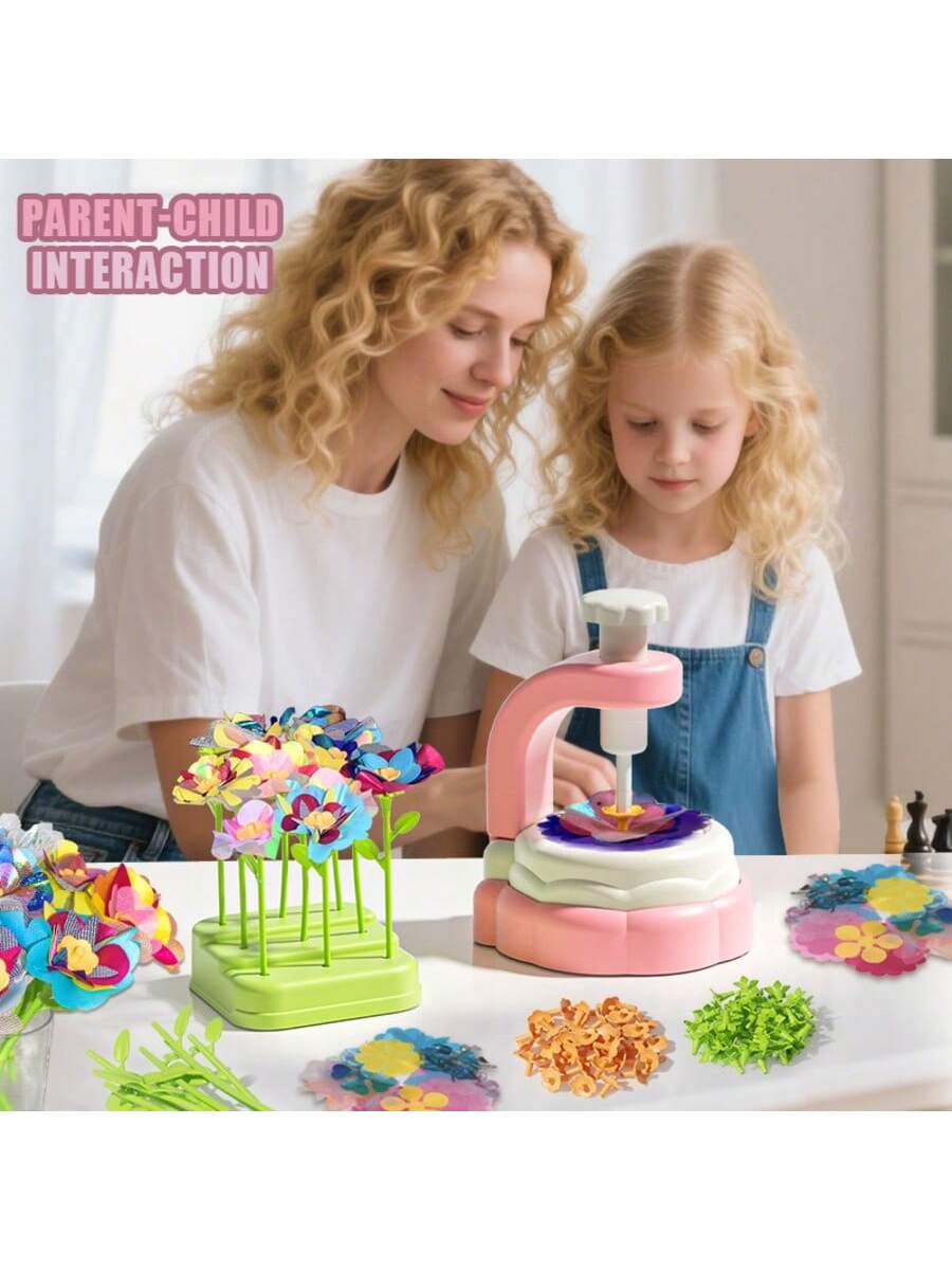 Art Craft For Toddlers - 子供用フラワークラフトキット、プレス機付きアートクラフトおもちゃ、子供へのギフト