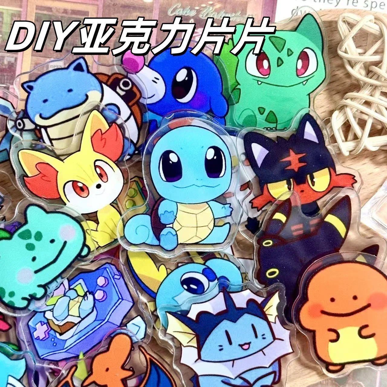 Art Craft Materials - 50/100枚入り 1/2cmミニ漫画アクリルシート DIYクラフト用 冷蔵庫マグネット、スマホケースアクセサリー、アニメなどに使用