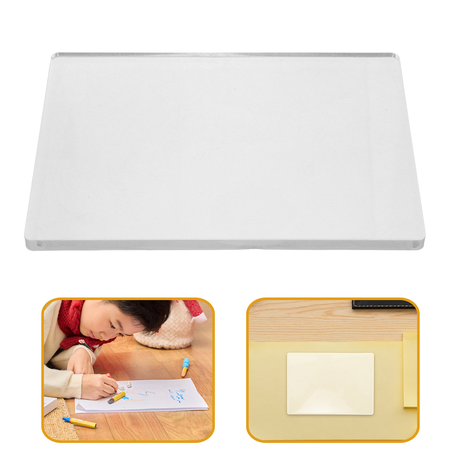 Art Craft Board - 20x25cm 透明ジェルプレート アート＆クラフト用 柔軟性のあるノンスティックジェル印刷ボード ミックスメディア モノプリント＆DIY用