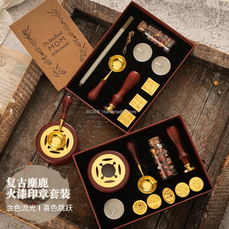 Batik Wax Kit - 漆塗りのワックスシールスタンプセット,シーリングキット,クラフト用品,スクラップブッキング,結婚式の招待状,装飾