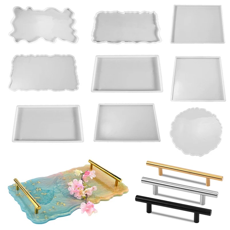 Art Craft Board - トレイエポキシ樹脂シリコンモールドDIY大型長方形ティープレートコースター樹脂モールド家の装飾クラフト製作アート用品