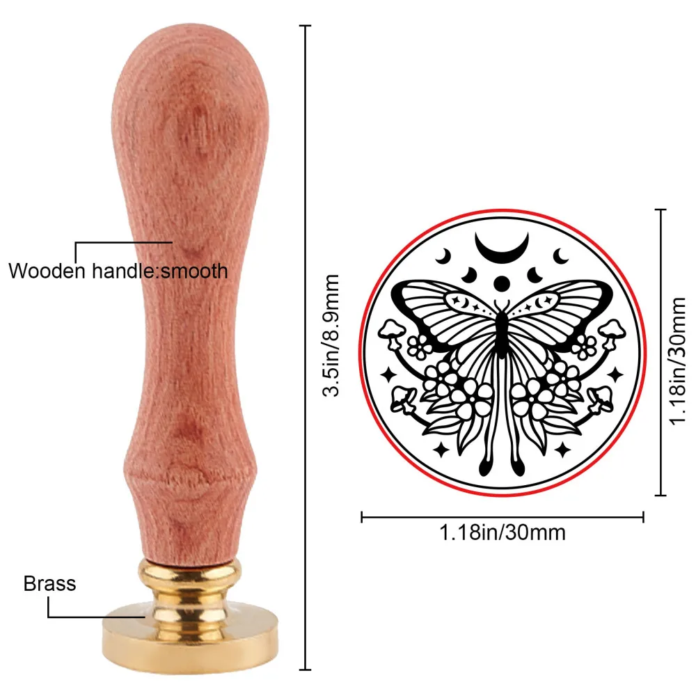 バタフライシールスタンプ,ハンドル付き真ちゅう製ヘッドスタン - Batik Wax Kit のレビューと価格