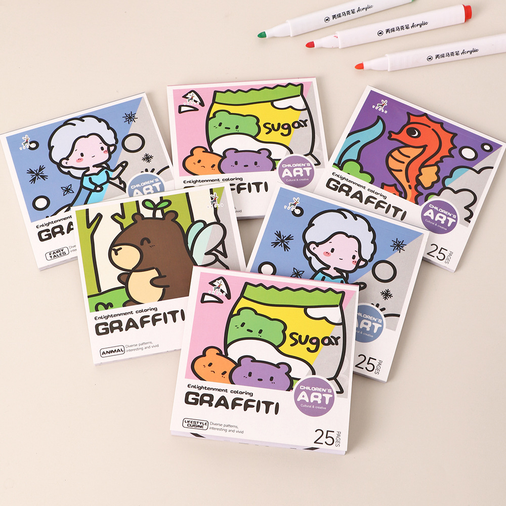 漫画ハンディぬりえブック 25 枚ミニ水彩ぬりえブックノート - Art Craft Book のレビューと価格