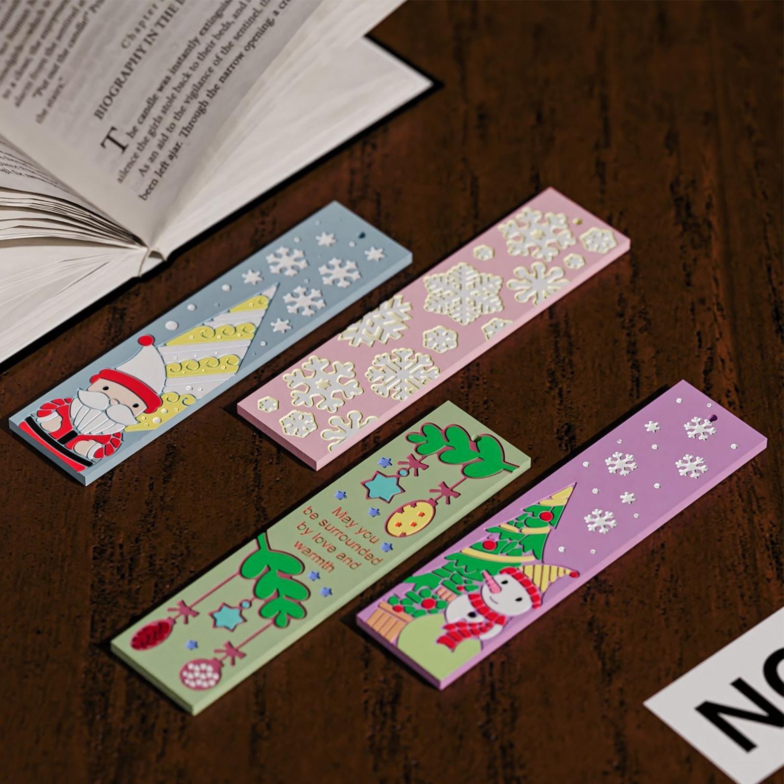 ブックマーク型 4 個 シリコーン クリスマス ブックマーク - Art Craft Book のレビューと価格