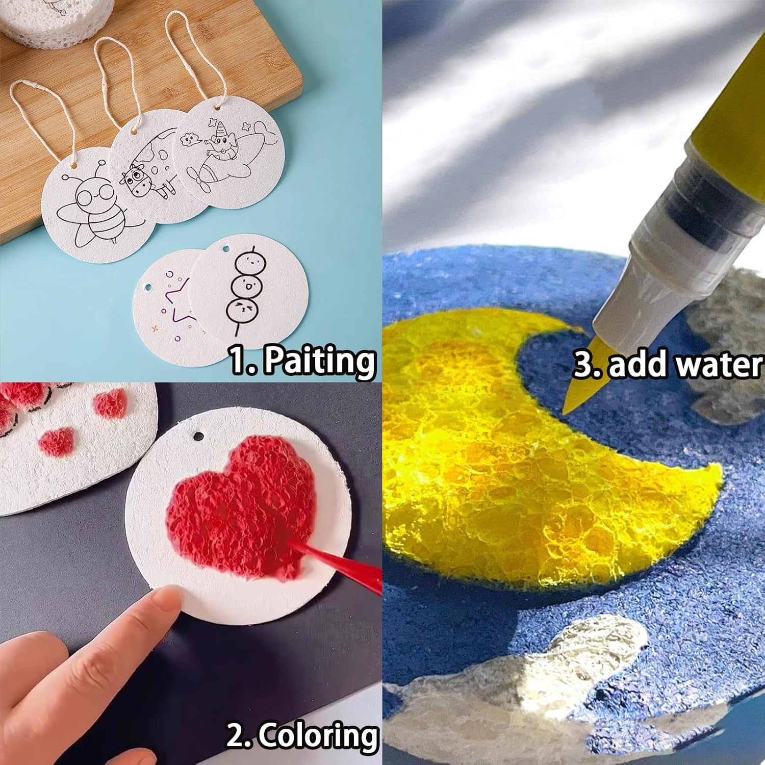 3D立体発泡テクスチャ絵画紙セット 子供用 DIYアートクラ - Art Craft Board のレビューと価格