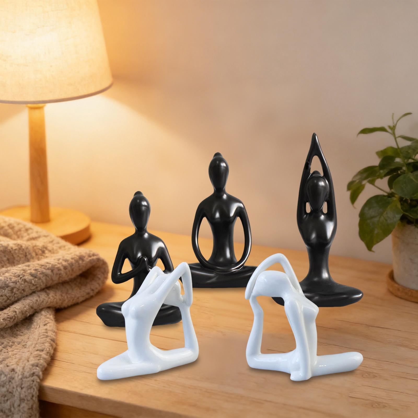 セラミックヨガ像オーナメント装飾品北欧クラフトコレクションお - Art And Craft Studio のレビューと価格
