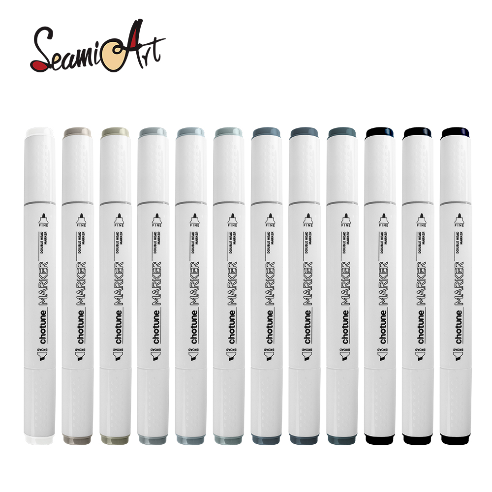 THOTUNE 12 色ウォームグレークールグレーカラーデュ - Illustration Marker Set のレビューと価格