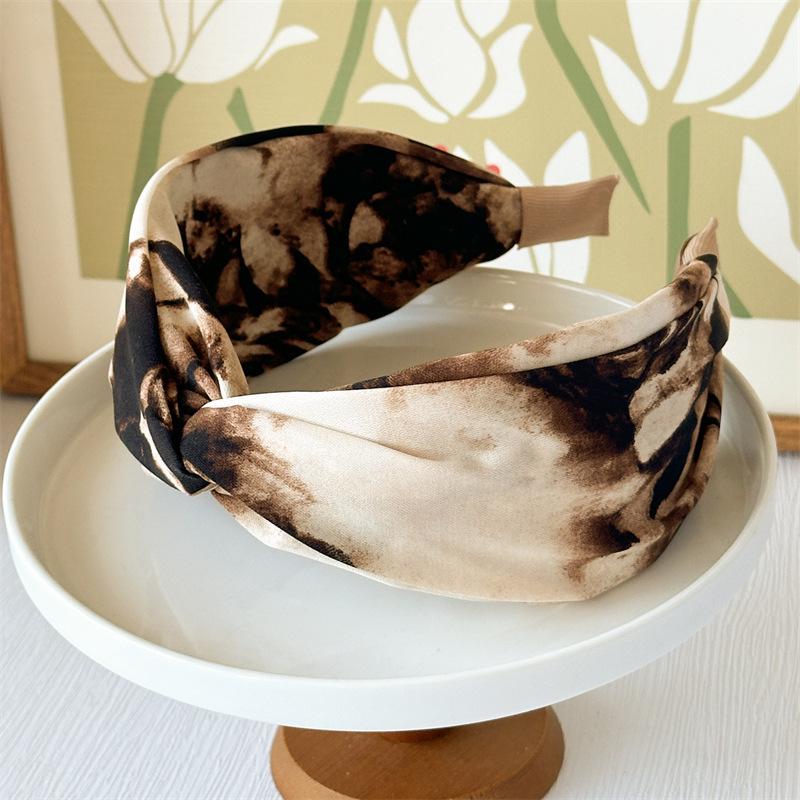 タイダイプリントヘッドバンド - ヴィンテージ油絵風ワイドデ - Silk Painting Dye のレビューと価格