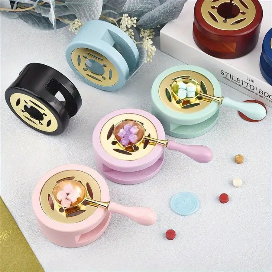 1セットのワックスシールウォーマーキット、溶解スプーン付き木 - Batik Wax Kit のレビューと価格