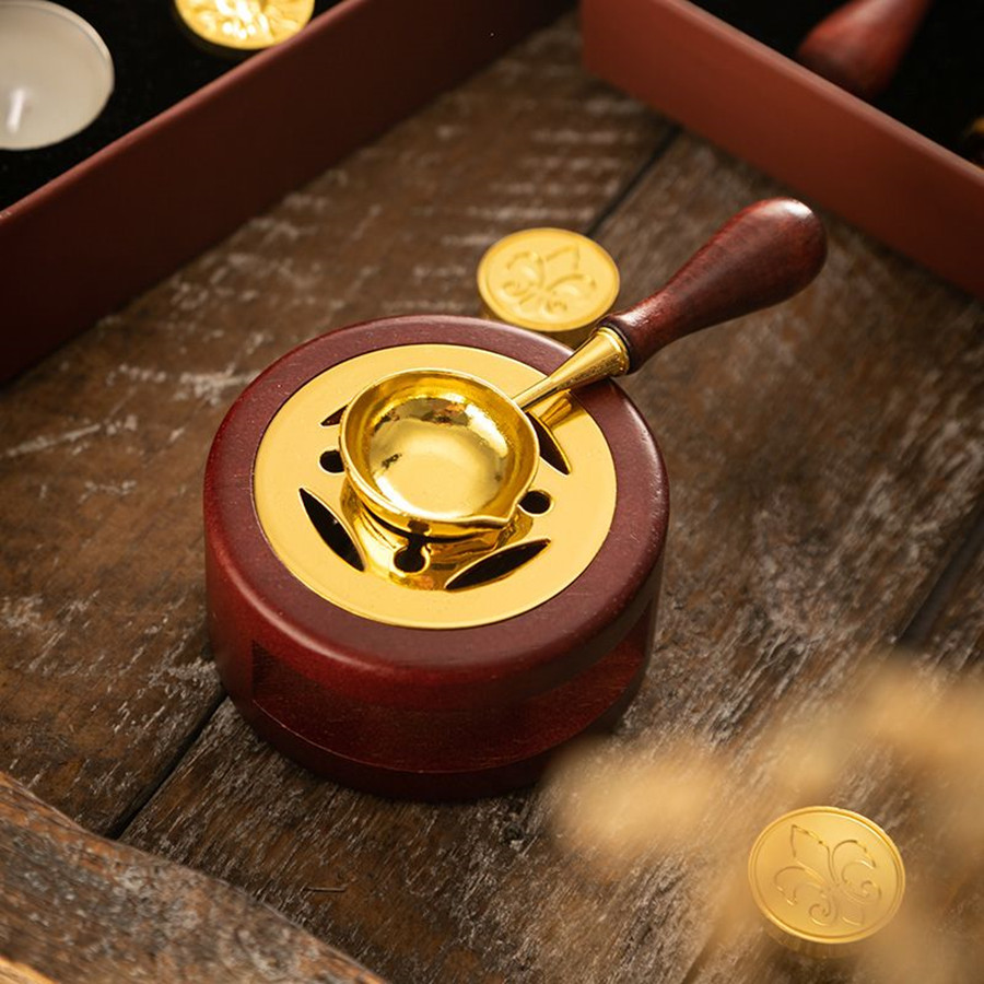 1セットのワックスシールウォーマーキット、溶解スプーン付き木 - Batik Wax Kit のレビューと価格