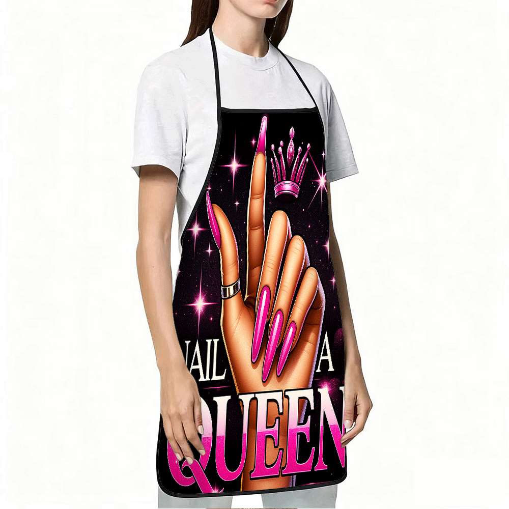1 つのトレンディなネイルアートをテーマにしたエプロン。明る - Queen Art Craft のレビューと価格