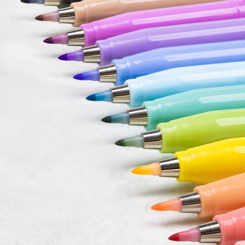 ソフトブラシチップマーカー,アートマーカー,書道,レトロな色 - Illustration Marker Set のレビューと価格
