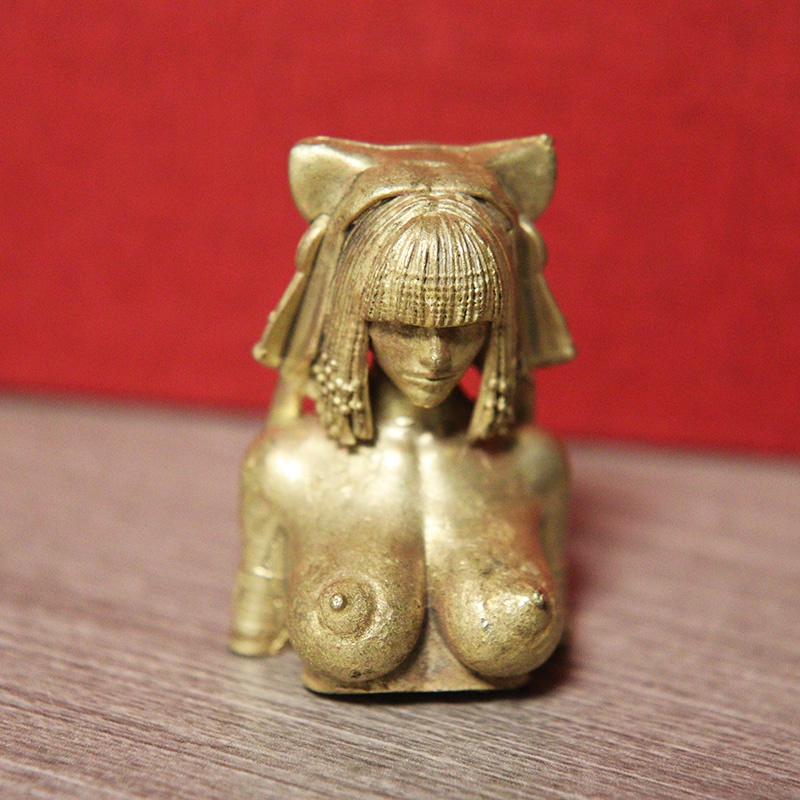 裸の巨乳美女像 黒真鍮 エジプト女王 フィギュア ミニチュア - Queen Art Craft のレビューと価格