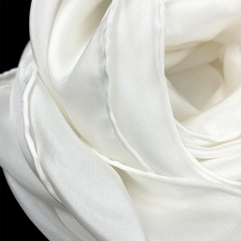 女性用純白シルクスカーフ100%,8mm,羽織,ロングシルク - Silk Painting Dye のレビューと価格
