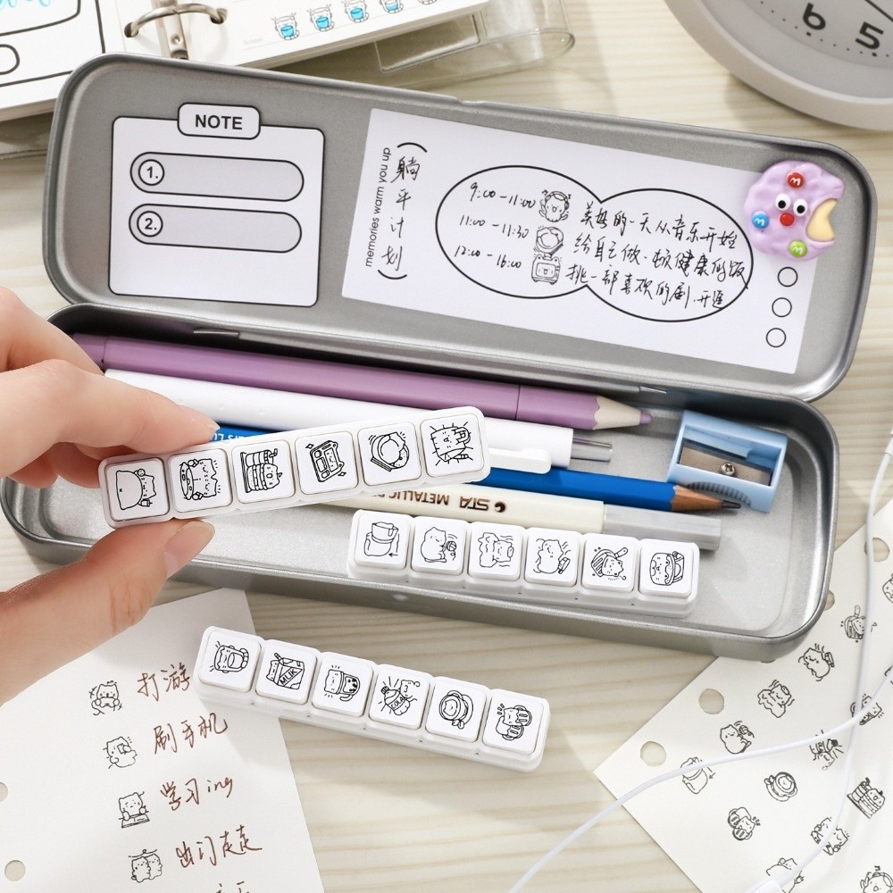 6 個かわいいデザイン猫感情スタンプミニサイズ日常生活シリー - Art Craft Board のレビューと価格