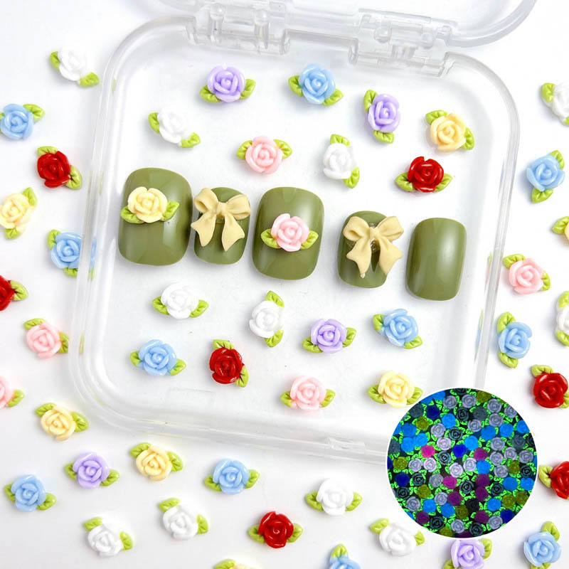 30 個樹脂ローズネイルアートデコレーションミニマリスト発光 - Art Craft Rose のレビューと価格