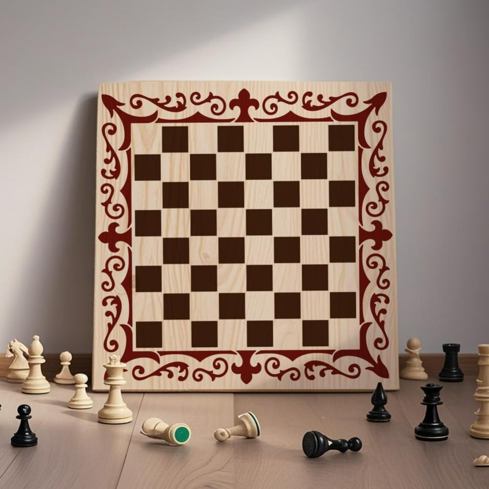 2 個のチェスの駒ステンシル レースチェスボード アートクラ - Art Craft Board のレビューと価格