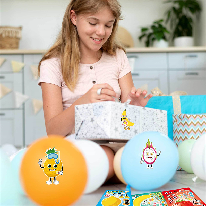 6-24 シート独自のフルーツステッカー漫画夏ハワイキャラク - Art Craft For Toddlers のレビューと価格
