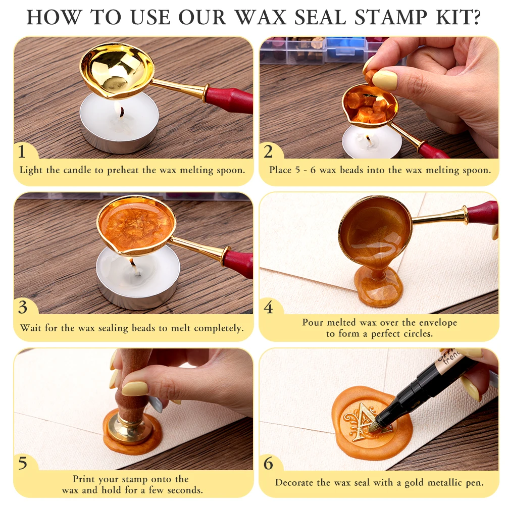 カラフルなシーリングワックスキット アルファベット A-Z  - Batik Wax Kit のレビューと価格