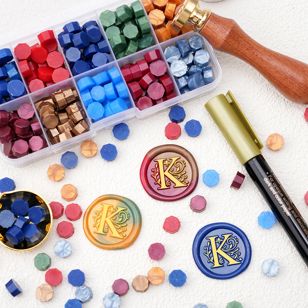 カラフルなシーリングワックスキット アルファベット A-Z  - Batik Wax Kit のレビューと価格