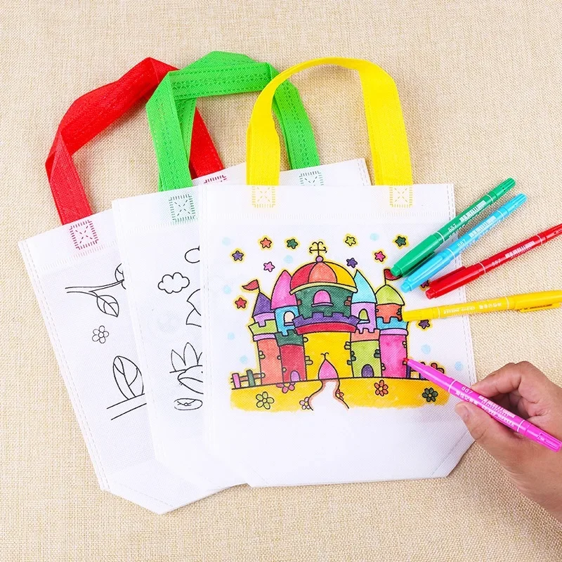 1-10 個セット DIY グラフィティバッグ マーカー付き - Art Craft For Toddlers のレビューと価格