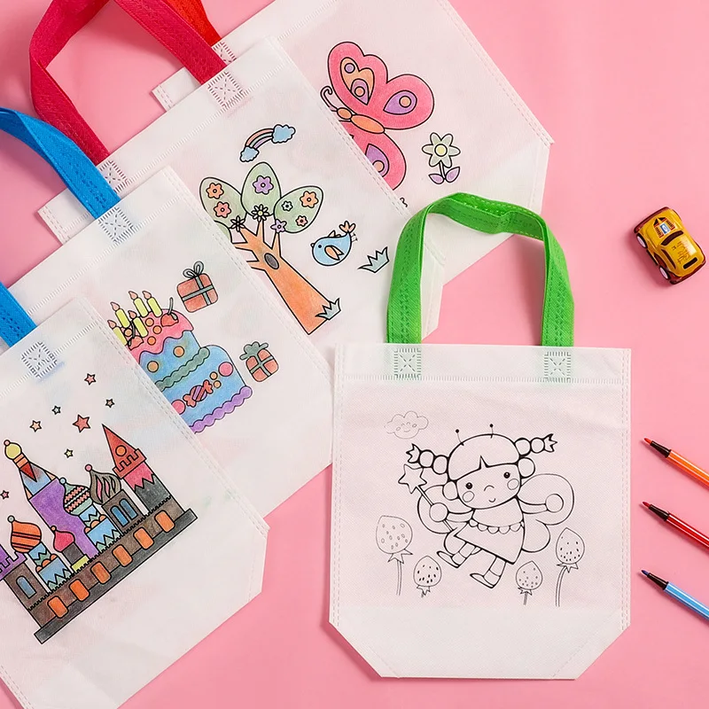1-10 個セット DIY グラフィティバッグ マーカー付き - Art Craft For Toddlers のレビューと価格