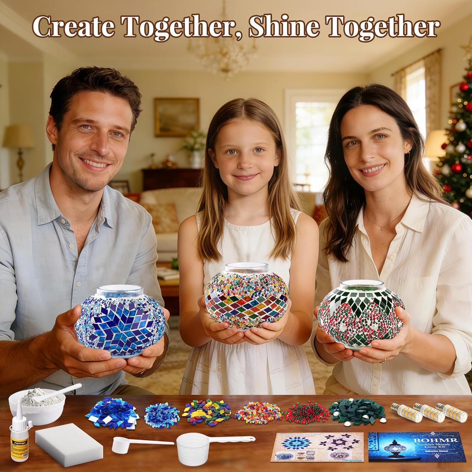 DIY 3グローブトルコモザイクランプキット、高さ23インチ - Art Crafts のレビューと価格