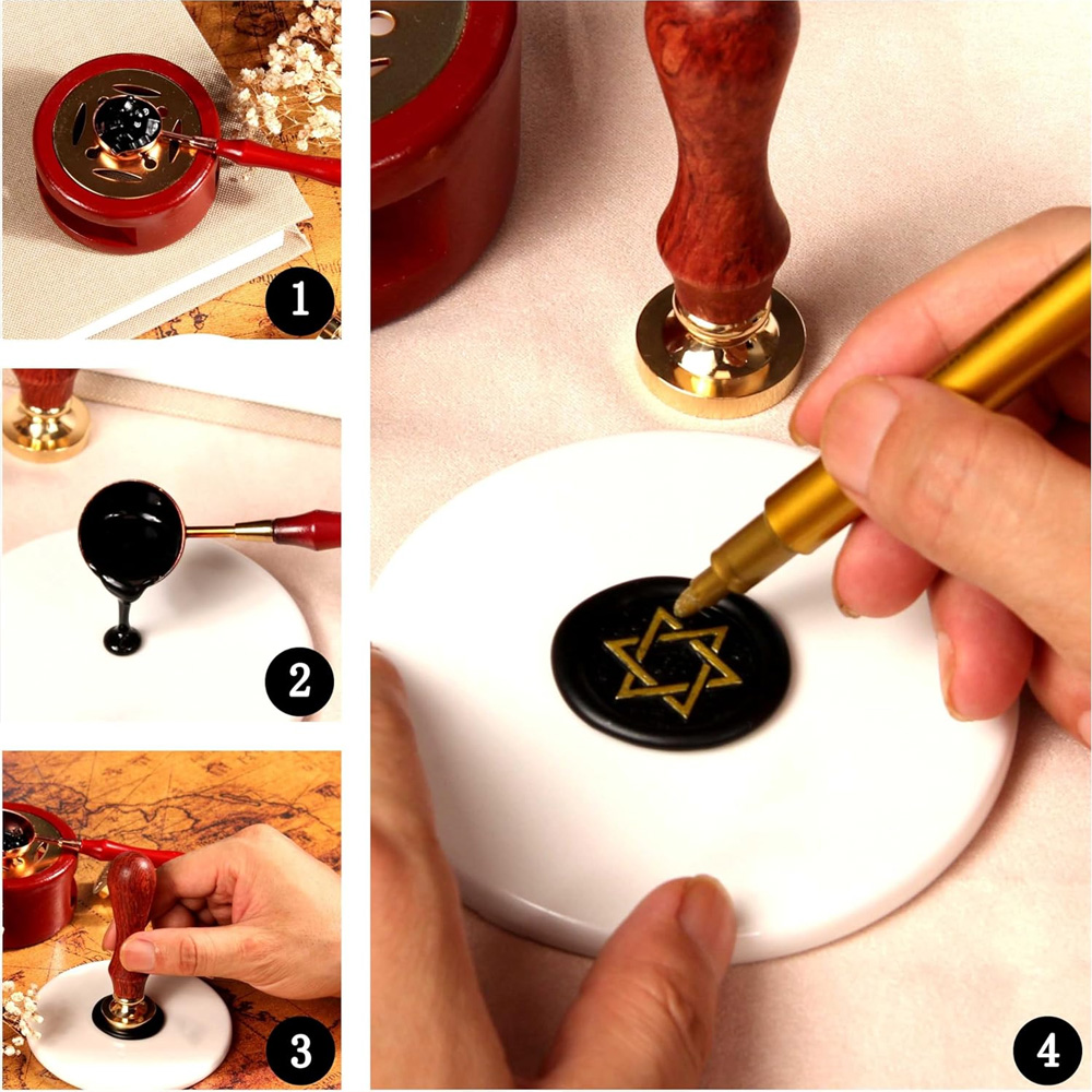 パーソナライズワックスシーリングスタンプ カスタムウェディン - Batik Wax Kit のレビューと価格