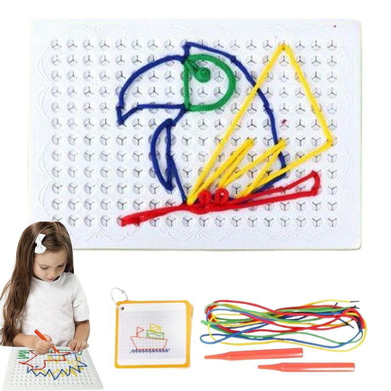 子供のための漫画のパターンの糸通しのおもちゃ,カラフルな糸の - Art Craft For Toddlers のレビューと価格