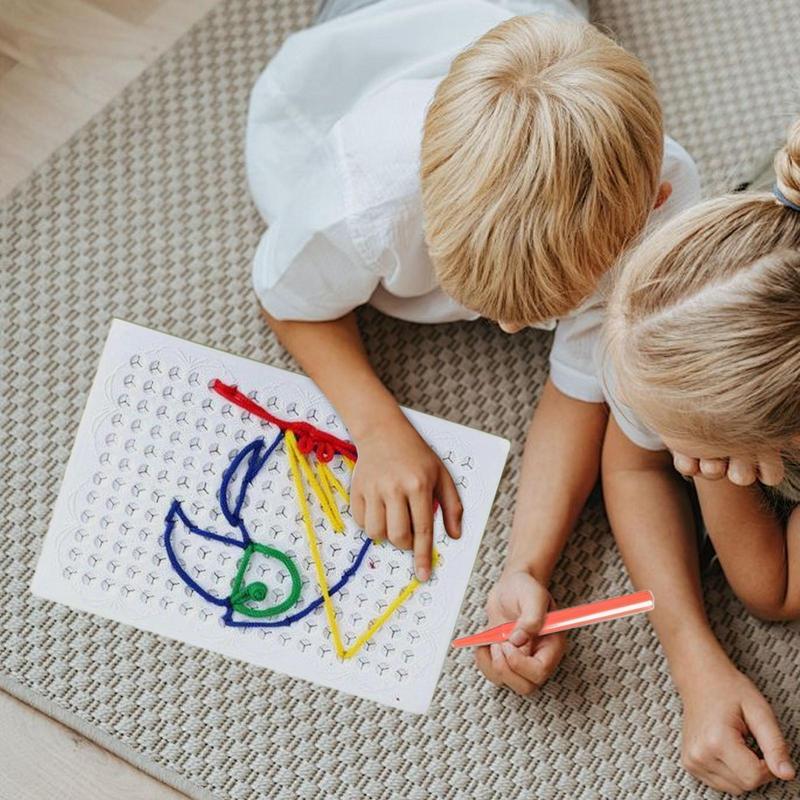 子供のための漫画のパターンの糸通しのおもちゃ,カラフルな糸の - Art Craft For Toddlers のレビューと価格