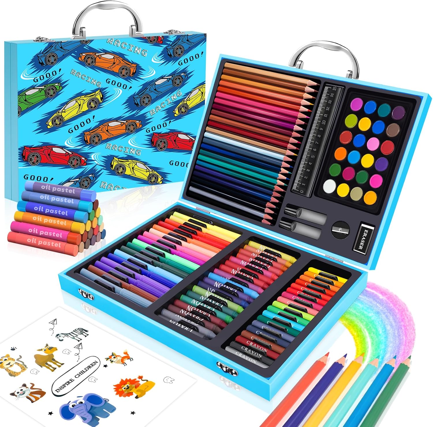 110個入りアート＆クラフト用品セット、塗り絵ペンセット、マ - Illustration Marker Set のレビューと価格