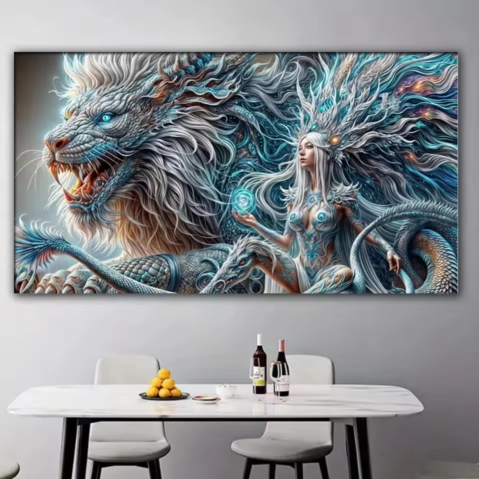 ゴシックドラゴンクイーン5D DIYダイヤモンドペインティン - Queen Art Craft のレビューと価格