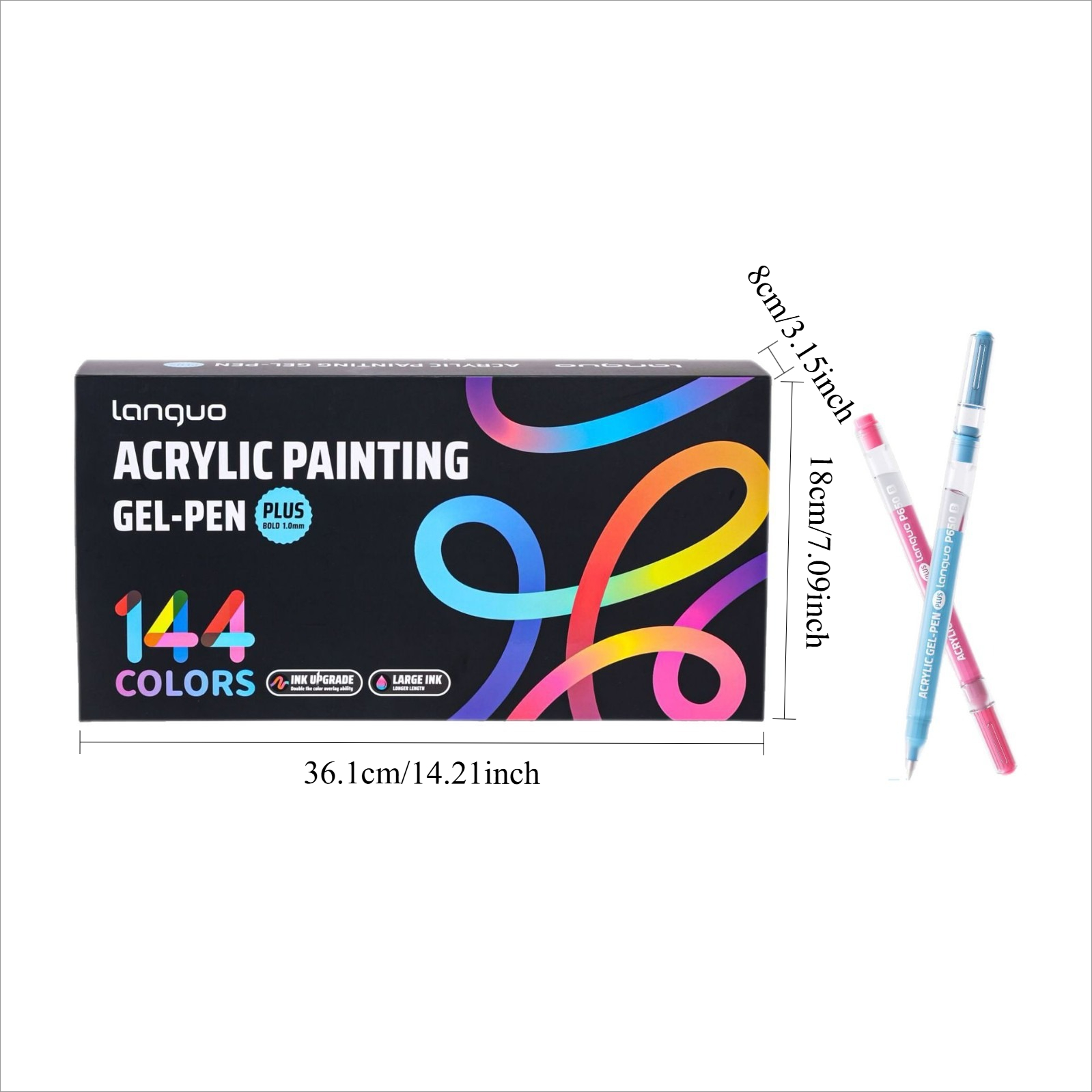 ラングオP650アクリル絵の具ジェルペンプラス144色1.0 - Illustration Marker Set のレビューと価格