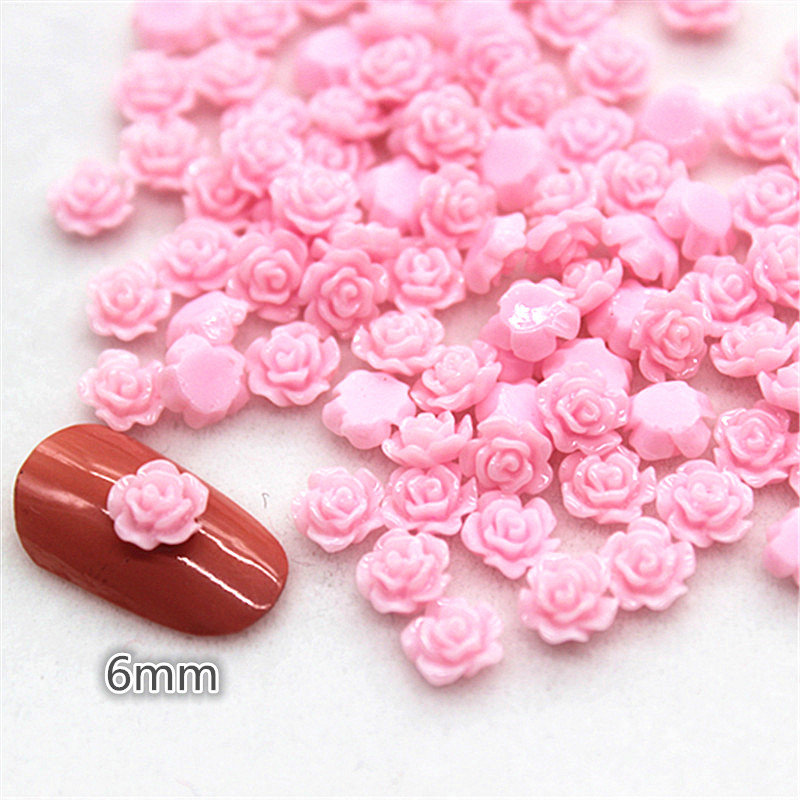 ミニローズレジンカボション,100個,6mm,フラワーフラッ - Art Craft Rose のレビューと価格