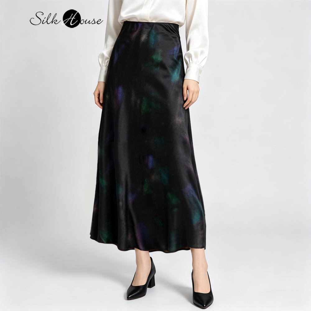 絶妙なキャットアイスプレーペイントの大型スイングスカート、1 - Silk Painting Dye のレビューと価格