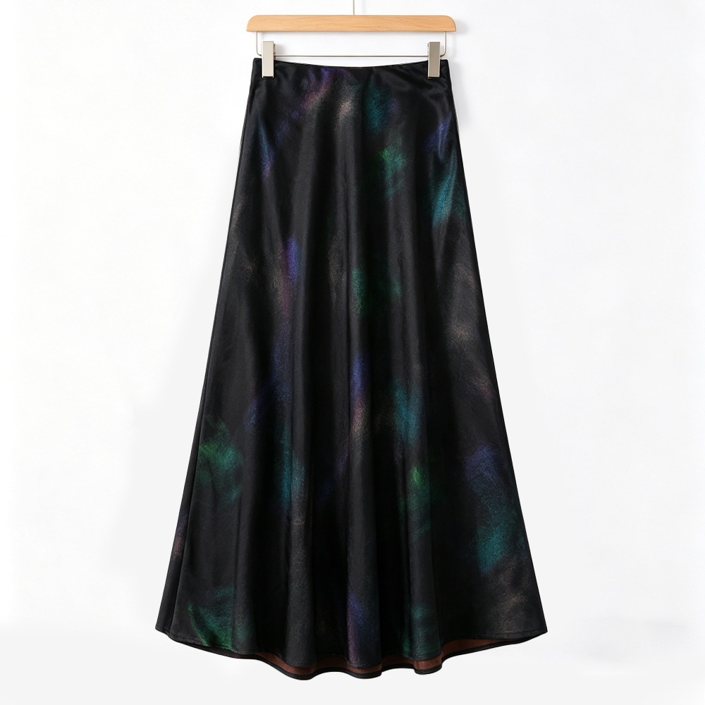 絶妙なキャットアイスプレーペイントの大型スイングスカート、1 - Silk Painting Dye のレビューと価格