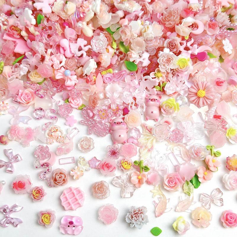 3Dレジンネイルチャーム,ランダムミックス,ソフト,ピンク, - Art Craft Rose のレビューと価格