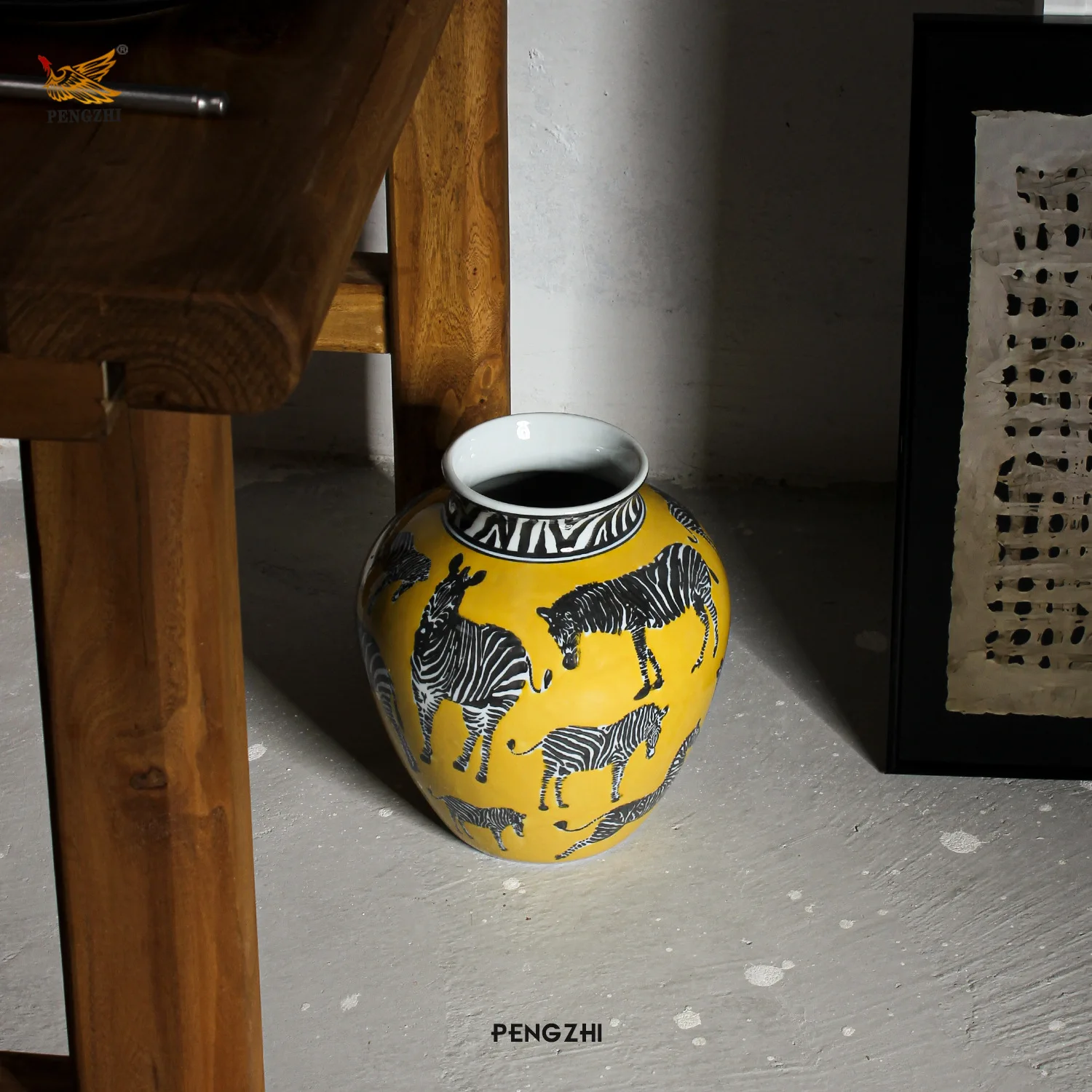 クリエイティブなセラミック花瓶 ゼブラ柄 ヴィンテージ磁器花 - Art Craft Zebra のレビューと価格