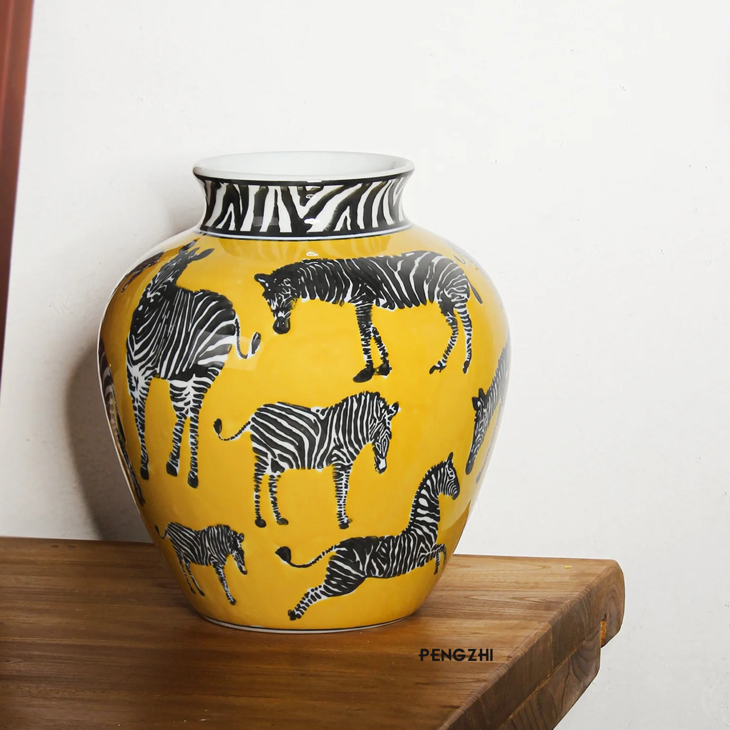 クリエイティブなセラミック花瓶 ゼブラ柄 ヴィンテージ磁器花 - Art Craft Zebra のレビューと価格
