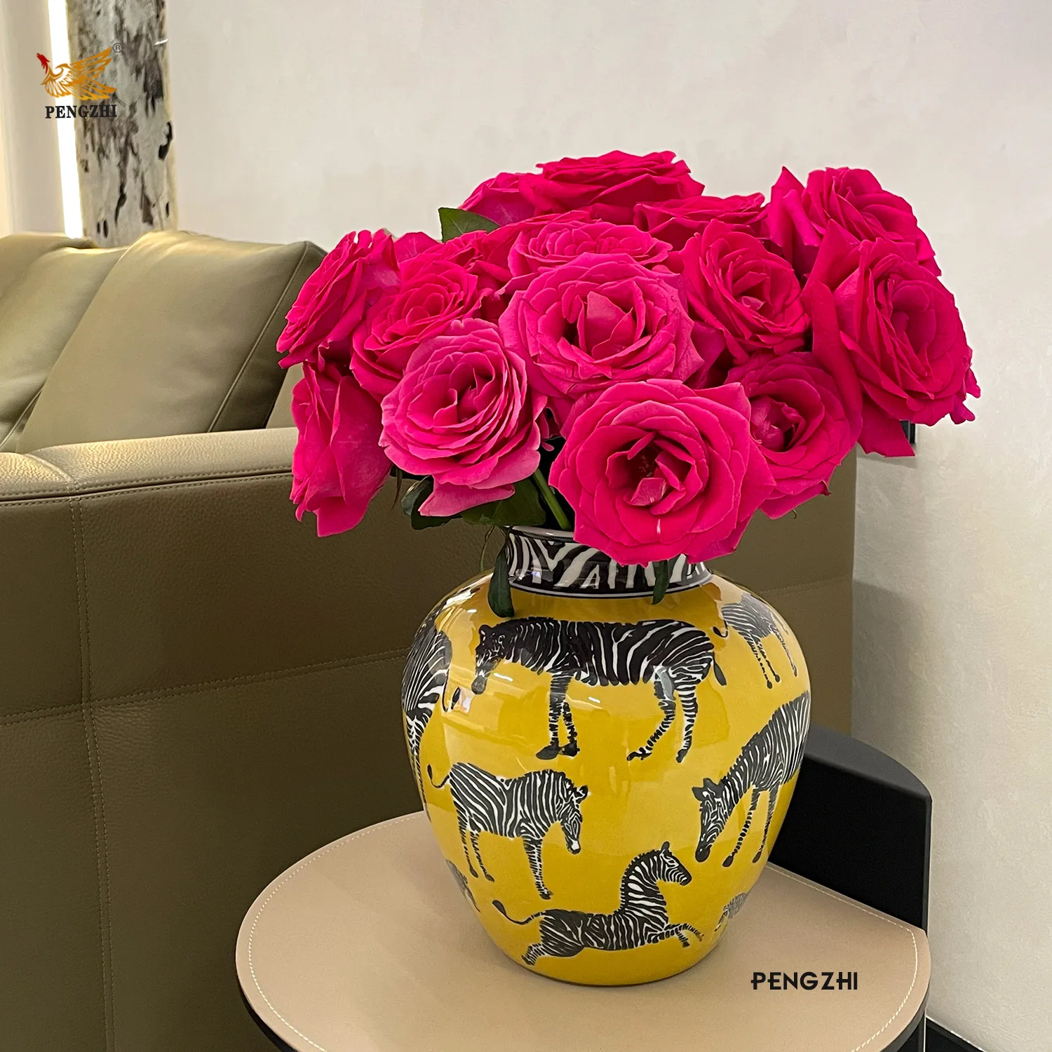 クリエイティブなセラミック花瓶 ゼブラ柄 ヴィンテージ磁器花 - Art Craft Zebra のレビューと価格