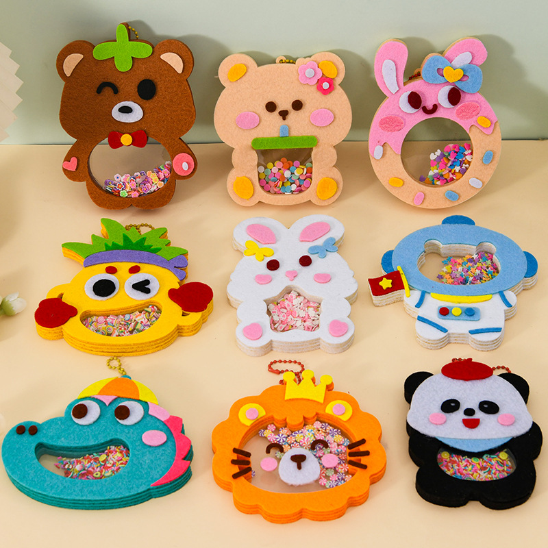 DIY動物シェイクペンダントアートクラフトキット 子供 男の - Art Craft For Toddlers のレビューと価格