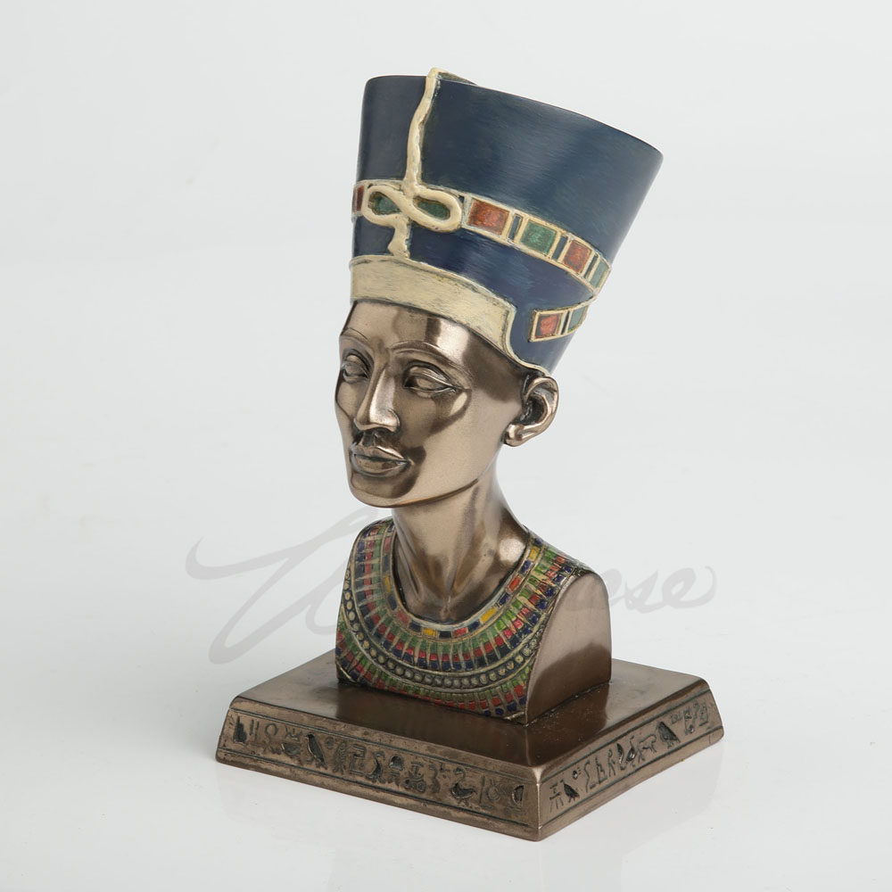 ヴィンテージブロンズ古代エジプト女王ネフェルティティ胸像エキ - Queen Art Craft のレビューと価格