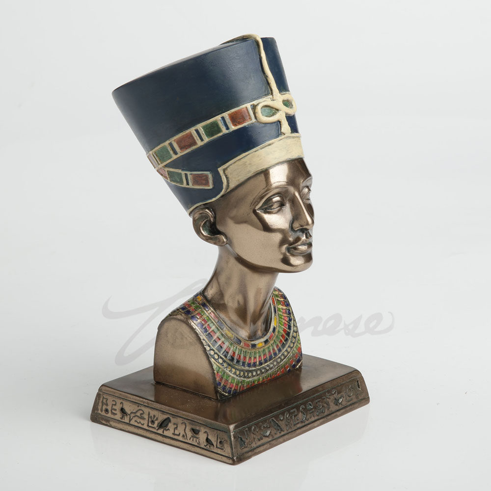 ヴィンテージブロンズ古代エジプト女王ネフェルティティ胸像エキ - Queen Art Craft のレビューと価格
